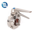 3A Hygienic Stainless Steel Muti Position Handle Sanitary Butterfly Valve